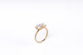 Lab-Grown Diamond Tear Drop and Princess Cut Two Stone Ring