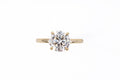 Moissanite Solitaire Ring Gold Vermeil